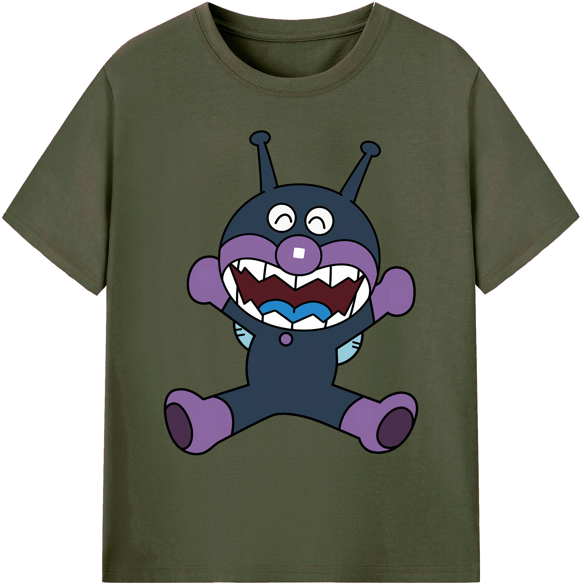 （画像用） アンパンマン Anpanman 綿100％ メンズ半袖Tシャツ｜肌触りやわらか＆通気性